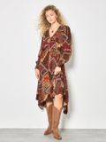 Apricot Patchwork Print Hanky Hem Midaxi Dress