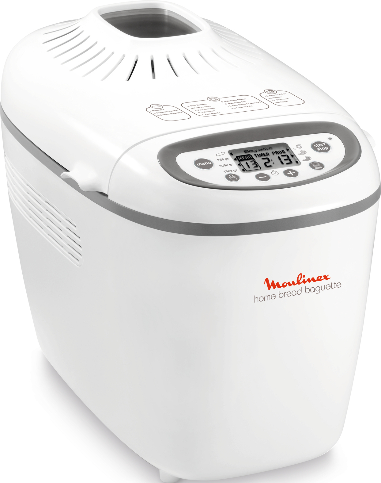 Moulinex OW6101 Broodbakmachine - 1650W - Wit/Grijs