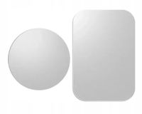 Flavour 2x Plaques métalliques pour support de téléphone magnétique - 35x45mm & 30mm Argent
