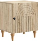 vidaXL Nachtkastje Sonoma Eiken 43 x 34,5 x 50 cm Bewerkt hout