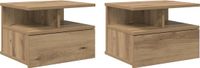 vidaXL Drijvend Nachtkastje - Set van 2 - Artisan Eiken - 40 x 31 x 28 cm