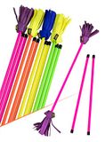 Juggle dream Panda Juggle dream Neo Flowerstick set incl. handstokken. Glasvezelstok, siliconen grip, suède franjes. Jonglier Flower Stick (roze / paars)