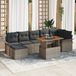 vidaXL Ensemble de banc de jardin 8 pièces gris polyrotin