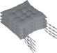 Relaxdays Stoelkussens - set van 4 - 40x40 cm - binnen - buiten - grijs