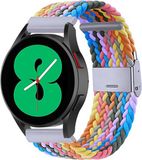 By Qubix Qubix Braided Nylon Smartwatch Bandje voor Garmin Venu / Sq / Sq2 / 2 Plus - 20mm - Multicolor Spring
