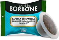 Caffè Borbone Dek Cafeïnevrij Koffiemelange - 50 Capsules - Compatibele met Bialetti*-koffiemachines