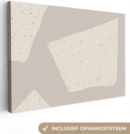 OneMillionCanvasses Canvas Schilderij Terrazzo - Abstract - Pastel - Patronen - 60x40 cm - Wanddecoratie