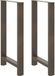 Pieds de table de bar 2 pcs 60x(100-101) cm acier naturel