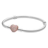 Pandora Rose 586292CZ Armband Moments Hart Zilver Rosé 20 cm