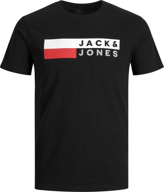 Jack & Jones Plus Size Logo T-shirt Zwart