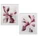 DRW Set van 3 abstracte afbeeldingen met houten frame in roze en wit, 53 x 4,2 x 63 cm