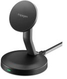 Spigen Essential MagSafe Draadloze oplaadstandaard [met 60 W USB-C-kabel] magnetisch laadstation voor iPhone 17 16 15 14 13 12 Pro Max Air en MagSafe-hoesjes voor Galaxy S25 Ultra, Pixel 10