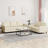 Maison Exclusive set de canapé 2 pièces avec coussins, couleur crème, similicuir
