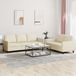 Maison Exclusive set de canapé 2 pièces avec coussins, couleur crème, similicuir