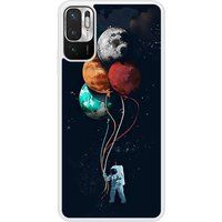 Cosmonaute aux ballons Verstevigd hoesje met sublimatie bedrukking, compatibel met Xiaomi Redmi Note