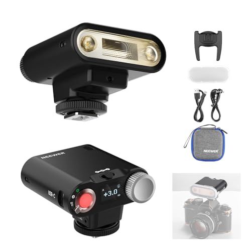 NEEWER Z160 Single Contact Speedlite Flash Compatibel met Canon Nikon Sony Fuji Olympus Camera's, 22Ws GN14 6000K A/M Mode 1/1-1/128 Power, 1100mAh Ingebouwde Batterij 650 Full Power Light 1.5s