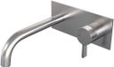 Brauer Brushed Edition Inbouw Wastafelmengkraan met Gebogen Uitloop en Afdekplaat Model E1 RVS Geborsteld PVD
