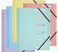 Exacompta 10x Sorteermap polypropyleen met 3 kleppen Chromalin Pastel 6 verdelingen - Geassorteerd - 56170E