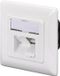 Digitus Wandcontactdoos CAT5E, 2x RJ-Port, Ral 9003