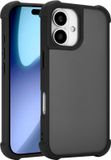 Coverzs matte shock hoesje geschikt voor iPhone 17 (zwart)