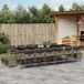 Maison Exclusive 17-delige tuinsets met kussens, grijs, van gevlochten polyraan