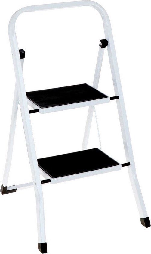 Benson Metalen huishoudtrap - 2 treden - Wit