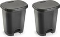Plasticforte Pedaalemmer - 2x - grijs - kunststof - 50L - 45 cm