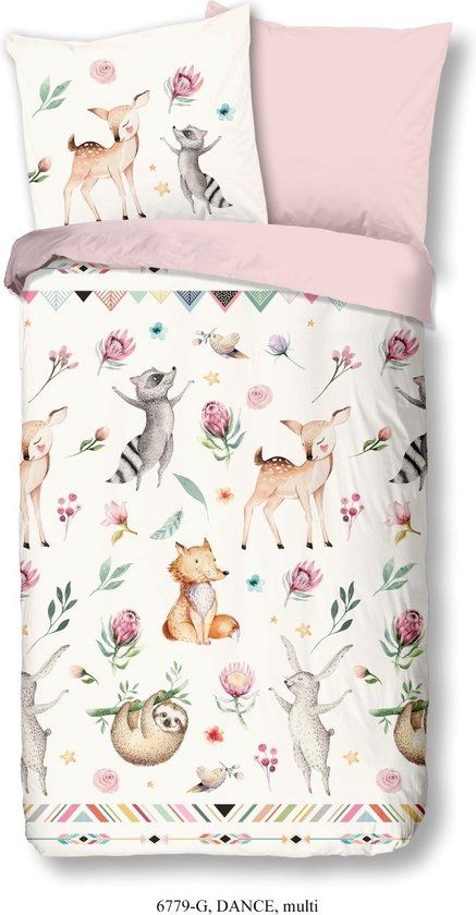 Good Morning Kinderdekbedovertrek Dierenprint - Katoen - 140x200/220 cm - Multi