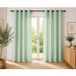 Kala Lot de 2 rideaux 100% coton prélavé 140 x 260 cm – menthe