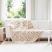 vidaXL - Antislip deken van imitatie konijnenbont Olite Beige Polyester
