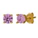 Lucardi Kinder Zilveren goldplated oorring kinderen licht roze