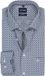 OLYMP Luxor comfort fit overhemd - lange mouw - popeline - wit met licht- en donkerblauw dessin - strijkvrij - maat 45