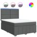 vidaXL Boxspringbed met matras, stof, donkergrijs, 160x200 cm