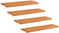 vidaXL Trapmatten 4 st Licht Bruin 90 x 30 x 2 cm Massief beukenhout