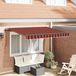 Prolenta Maison Exclusive - Handbediende zonnescherm, 2,5 x 2 meter, gestreept in oranje, zwart en geel