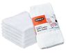 Superio Set van 6 badstof washandjes van 100% katoen, 30,5 cm, voor keuken, gezicht, spa, handen, pluisvrij, voor veelzijdig gebruik, wit