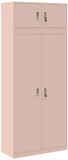 vidaXL Opbergkast Roze 90 x 40 x 220 cm Staal