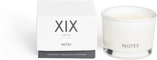 NOTES interior perfume Notes Candle Small XIX - Nineteen - wit, antraciet - 0735130906839