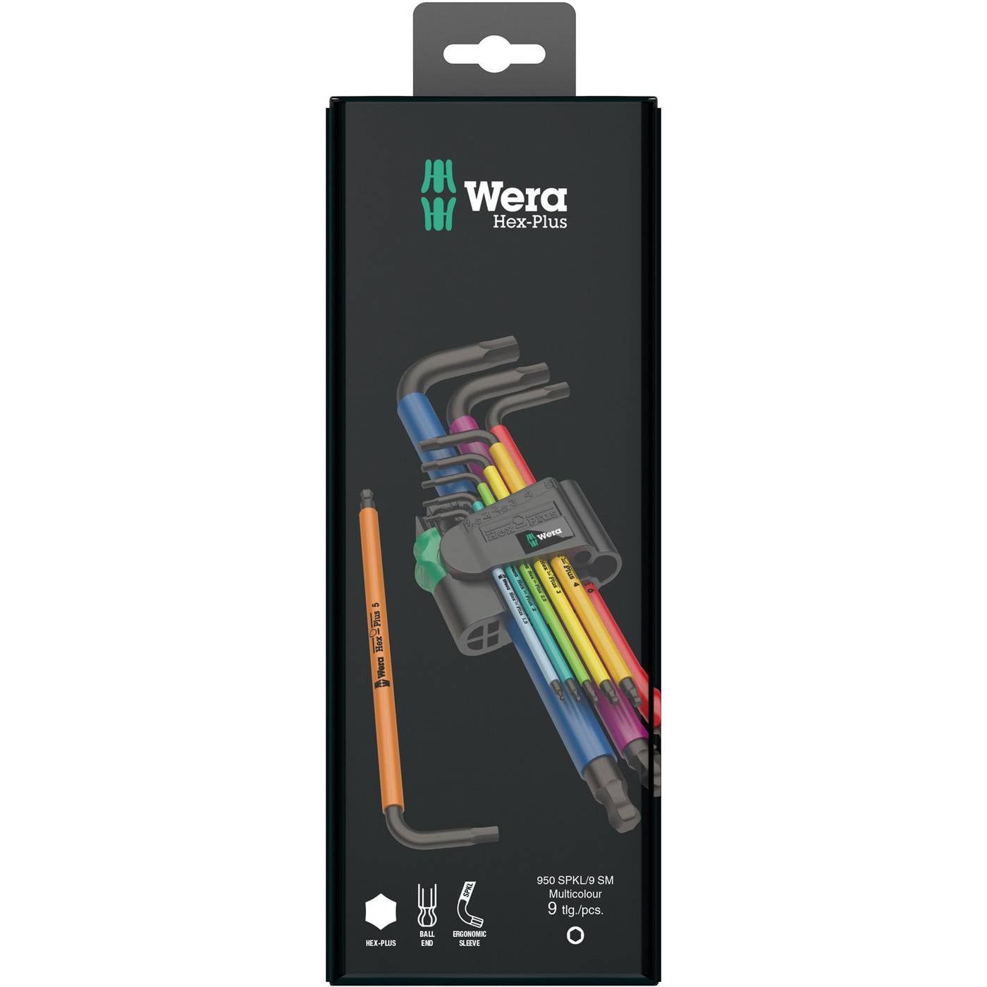 Wera 950 SPKL/9 SM N SB - 9-delige Hex-plus multicolour inbussleutel set - 1.5-10mm