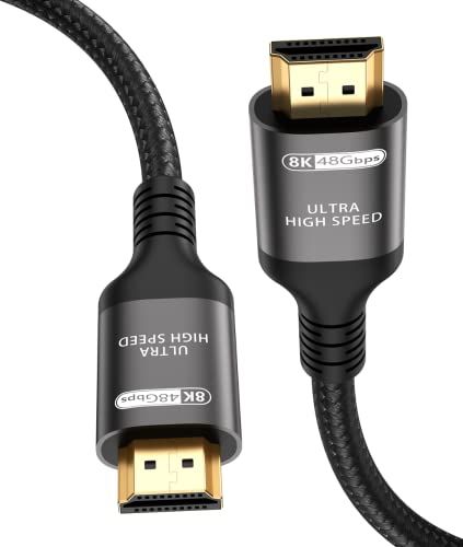Adauxter 8k HDMI-kabel 2.1 3M - 48Gbps Ultra High Speed - 4k 120Hz 10k 8k 60Hz - HDR10+