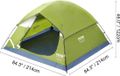 Markenlos 6-persoons tent - Waterdicht - Weerbestendig - Lichtgewicht - Ingang - Groen - 214x214 cm