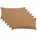 vidaXL - Kussensloop - 6 stuks - HEERLEN - Beige - 40 x 80 cm - Bouclé