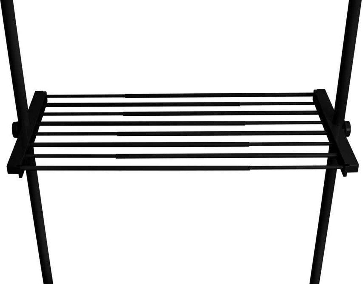WENKO Opbergmand Herkules Zwart - 73-120x42cm - Kunststof - 4008838352144