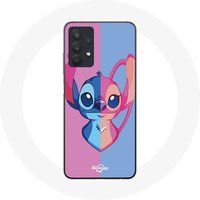 Maniacase Hoesje Samsung Galaxy A32 5G Stitch en engel blauw roze