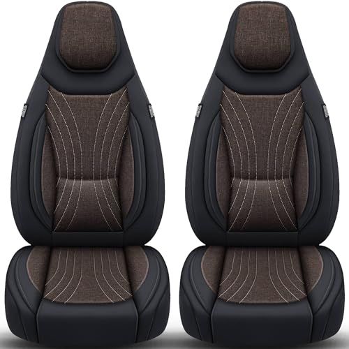 Bremer Sitzbezüge GmbH Premium Camper stoelhoezen voor Karmann C12 in Schwarz/Braun (2 losse stoelen)
