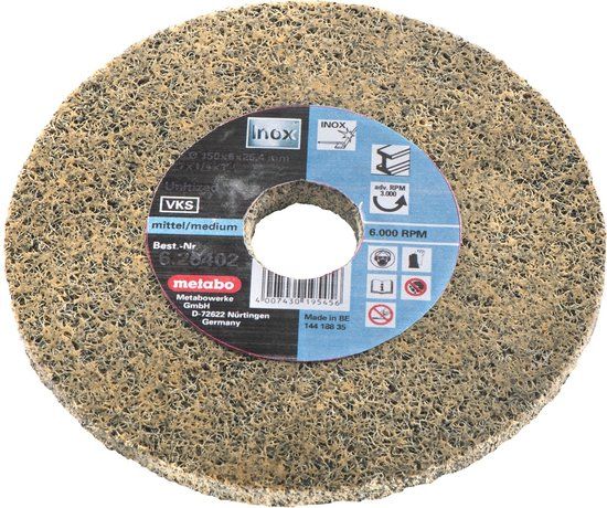 Metabo accessoires Metabo Vlies-compactschijf, grof, diameter 125 mm, 5 stuks