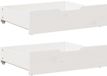 vidaXL Bedlades - 2 stuks - 75x55x17 cm - Massief grenenhout - Wit
