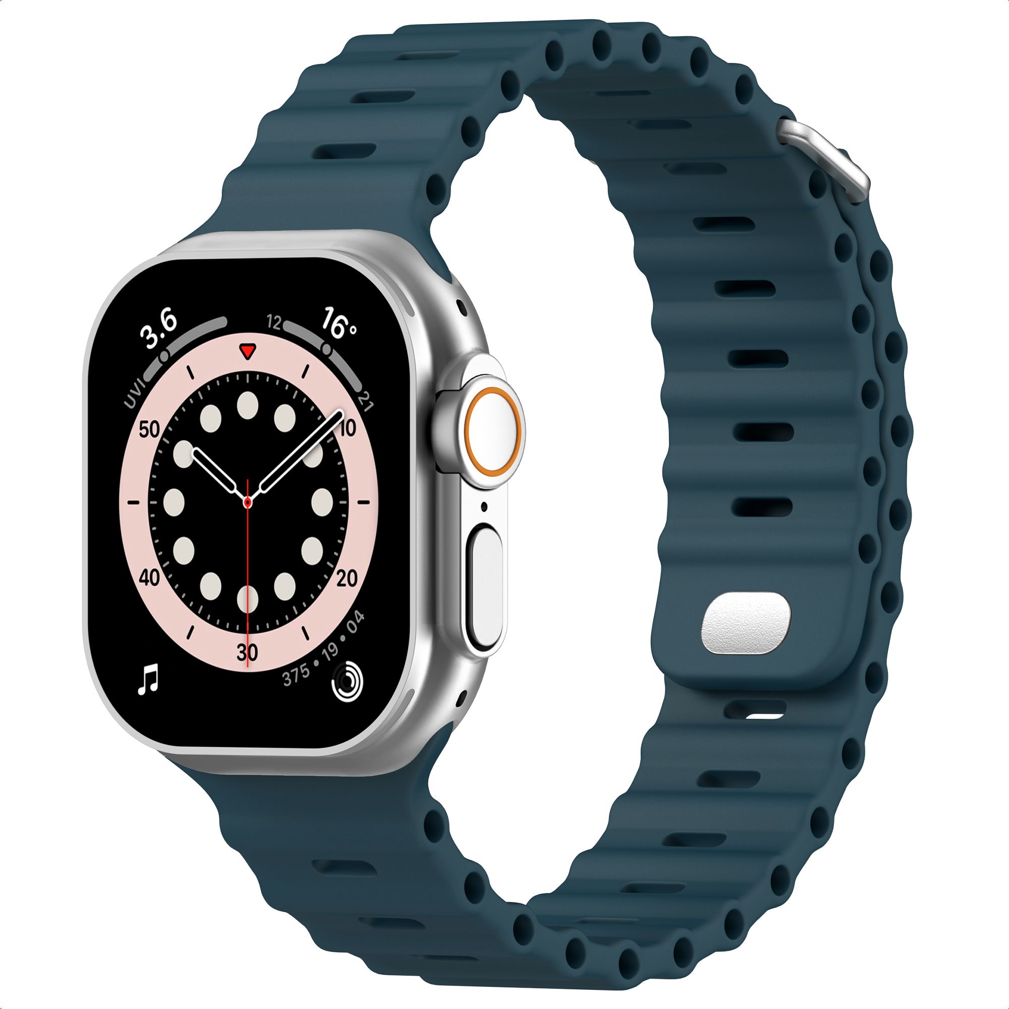 Accezz Ocean bandje Apple Watch | 44/45/46/49 mm - Abyss Blue