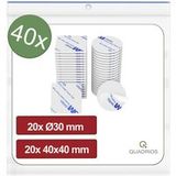 Quadrios 26SA164 Double-sided Adhesive Pads Blanc (Ø x L) 30 mm x 40 mm 40 pc(s)