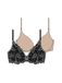 Dorina BH 'Plunge' beige / wit